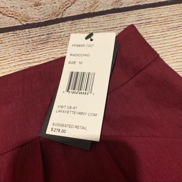 NWT Lafayette 148 NY Radicchio Linen Shorts Size 10 - Picture 4 of 16